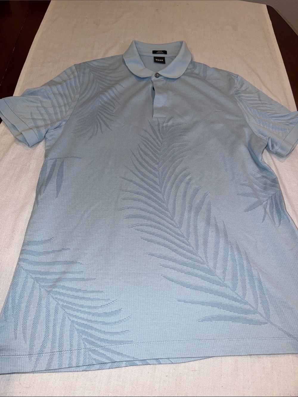 Hugo Boss Parris Floral Jacquard Short Sleeves  Casual Polo Shirt SZ L
